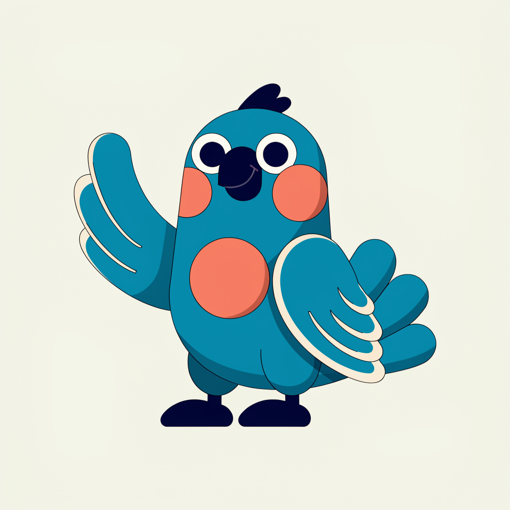 Polly the parrot waving